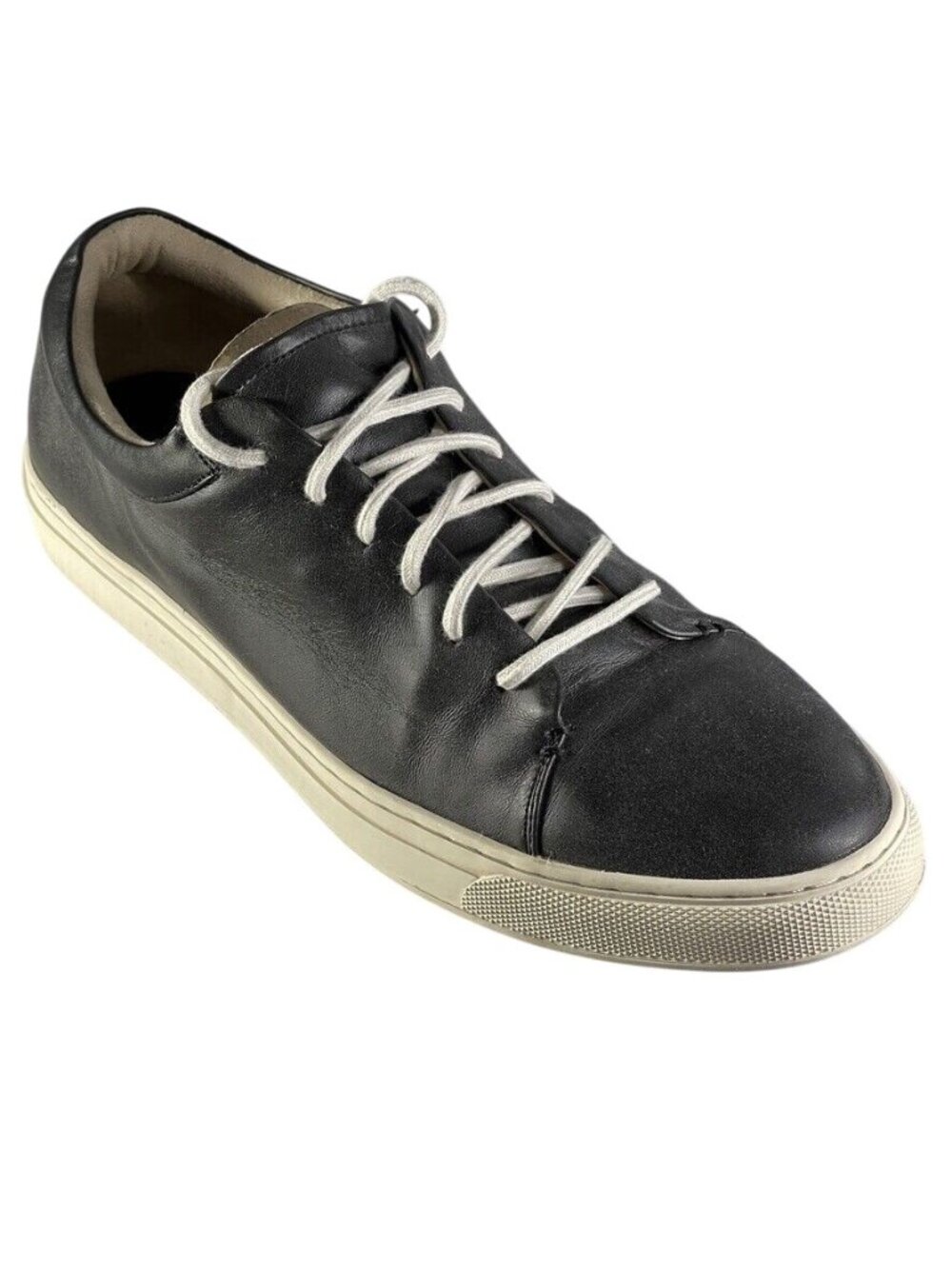 Seven 91 Mens Black Leather Sneakers Size 12